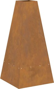 vidaXL Φωτιά Καφέ 50 x 50 x 100 cm Ατσάλι Σκληρυθέν στον Αέρα