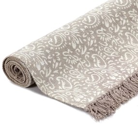 vidaXL Κιλίμι με Σχέδια Taupe 160 x 230 εκ. Βαμβακερό