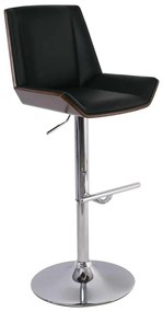 Σκαμπώ Bar NUMAN Χρώμιο/PU Μαύρο 52x50x62/96-83/117cm