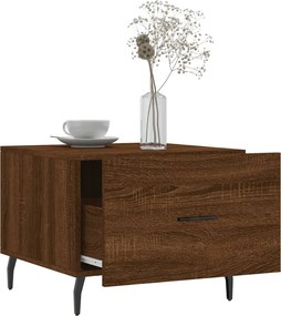 vidaXL Τραπεζάκια Σαλονιού 2 τεμ Brown Oak 50x50x40 εκ Επεξ. Ξύλο