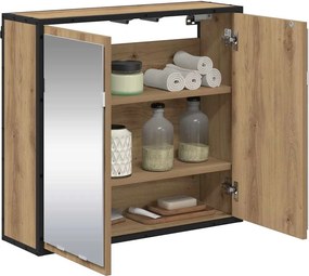 vidaXL Ράφι Τοίχου με ράφι Επιτοίχιο Artisan Oak 65 x 20 x 60 εκ
