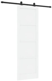 vidaXL Σετ Συρόμενης Πόρτας Λευκό και μαύρο 78 x 232 cm