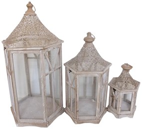 Intrahome Φανάρι Tally intrahome σετ 3τεμ αλουμίνιο σε καφέ απόχρωση | SKU: INTRAPA-457111122