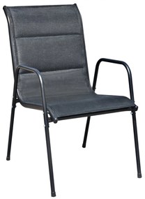 vidaXL Σετ Τραπεζαρίας Εξωτερικού Χώρου 5 Τεμαχίων Μαύρο Ατσάλινο