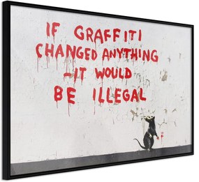 Αφίσα - Banksy: If Graffiti Changed Anything - 45x30 - Μαύρο - Χωρίς πασπαρτού