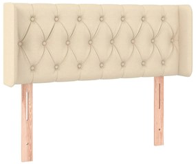vidaXL Κεφαλάρι με Πτερύγια Κρεμ 93x16x78/88 εκ. Υφασμάτινο