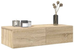 VidaXL Ράφι τοίχου με συρτάρια Δρυς sonoma 60x26,5x15 cm