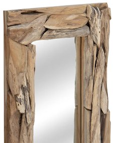 Καθρέπτης Areli pakoworld μασίφ ξύλο φυσικό 60x6x120εκ