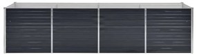 vidaXL Ζαρντινιέρα Υπερυψωμένη Ανθρακί 320x80x77 εκ. Γαλβαν. Χάλυβας