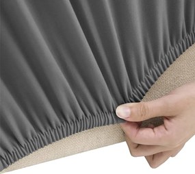 vidaXL Κάλυμμα 2θέσιου Καναπέ Ελαστικό Ανθρακί από Πολυεστερικό Ζέρσεϊ