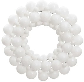 vidaXL Στεφάνι Χριστουγεννιάτικο Λευκό 45 εκ. από Πολυστυρένιο