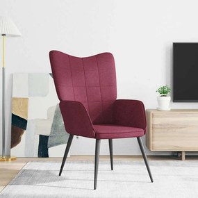 vidaXL Πολυθρόνα Relax Μπορντό Υφασμάτινη