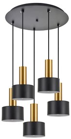 Φωτιστικό Οροφής Πολύφωτο Homelighting 77-8636 Gold/Black