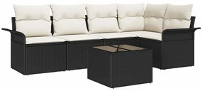 vidaXL Σετ Καναπέ Κήπου 6 pcs 242.5 x 132.5 x 85 εκ. Πολυ ράταν