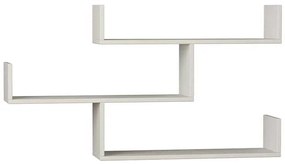Ραφιέρα τοίχου μελαμίνης Rosana Megapap χρώμα λευκό 119x22x66εκ.