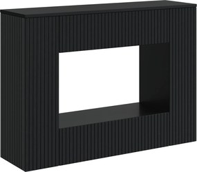vidaXL Τραπέζι κονσόλας Ριγέ Μαύρο 101 x 29 x 74 εκ.