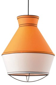 Φωτιστικό Οροφής V371961PY Orange Metal, Fabric