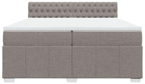 ΚΡΕΒΑΤΙ BOXSPRING ΜΕ ΣΤΡΩΜΑ TAUPE 200X200 ΕΚ. ΥΦΑΣΜΑΤΙΝΟ 3289486