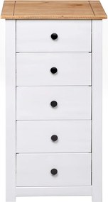 vidaXL Μπουφές Λευκός 46 x 40 x 89 εκ. από Ξύλο Πεύκου Σειρά Panama