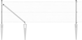 vidaXL Στύλος Περιφράξεων Ασημί 100 x 0,6 μ (25 x 25 χλστ. πλέγμα)