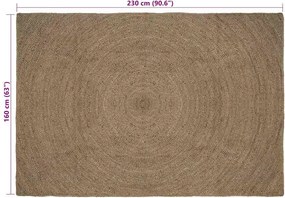 vidaXL Χαλιά χώρου Γκρι 160 x 230 cm Γιούτα