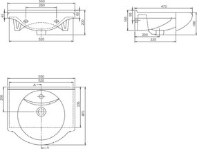Cerastyle Nil 066000 55x47 - Νιπτήρας μπάνιου