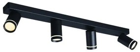 Πλαφονιέρα 4ΦΩΤΟ Φωτιστικό Οροφής IP20 76X7X13,5CM DIVINO Aca-RA3634SBK-Μαύρο RA3634SBK