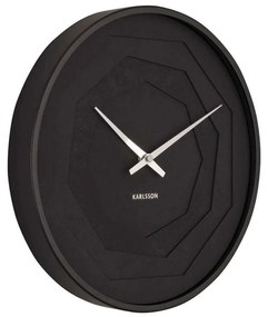 Ρολόι Τοίχου Layered Origami KA5850BK Φ30cm Black Karlsson Mdf
