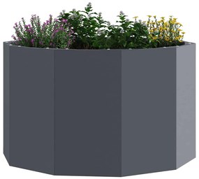 vidaXL Γλάστρα Ανθρακί 60 x 60 x 35 cm Ατσάλι