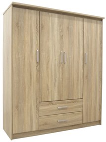 Intrahome Ντουλάπα ρούχων τετράφυλλη Olympus Intrahome σε φυσική απόχρωση 159x57x183εκ | SKU: INTRAPA-234111342