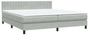 BOX SPRING ΚΡΕΒΑΤΙ ΜΕ ΣΤΡΩΜΑ ΑΝΟΙΧΤΟ ΓΚΡΙ 200X220 ΕΚ. ΒΕΛΟΥΔΙΝΟ 3317139