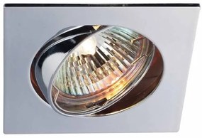 Χωνευτό Σποτ Φωτιστικό Οροφής MR16 50W LN107KA/B Τετράγωνο Sunlight-LN107KA/B CH G4-Χρώμιο LN107KA/B CH G4