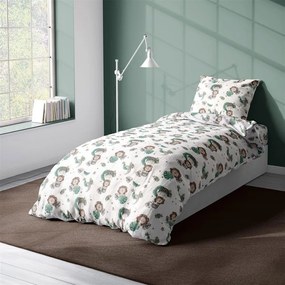 Σεντόνια Παιδικά Lion 534 (Σετ 3τμχ) Green DimCol Single 160x240cm 100% Cotton