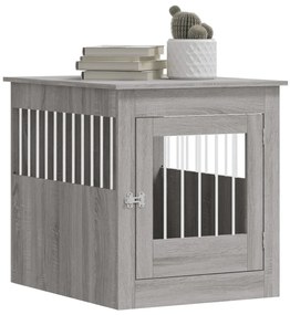 vidaXL Κλουβί Σκύλου Γκρι Sonoma 64,5 x 80 x 71 εκ. από Επεξεργ. Ξύλο