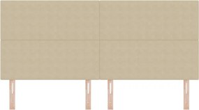 vidaXL LED κεφαλάρι με κεφαλάρι Γκρι Πράσινο 200 cm Πολυεστέρας