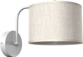 Απλίκα Τοίχου Lino Biel με καπέλο Λευκό με Λινό