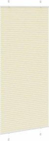 vidaXL Πλισέ Στόρι Κρεμ 95x200 εκ. Πλάτος Υφάσματος 94,4 εκ. Πολυεστέρας