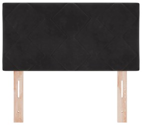 vidaXL LED Κεφαλάρι Σχέδιο Διαμαντιών Μαύρο 80 εκ. Βελούδο