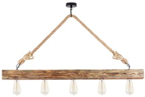 Φωτιστικό Οροφής - Ράγα Erebos 521SHN3117 100x7x53cm 5xE27 40W Natural-Black Opviq