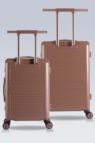 Stewehome Σετ 2 τεμαχίων βαλίτσες καμπίνας και μεσαίου μεγέθους από πολυκαρβονικό με θύρες φόρτισης USB και