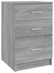 vidaXL Κομοδίνο Γκρι Sonoma 40 x 40 x 63 εκ. από Επεξεργασμένο Ξύλο