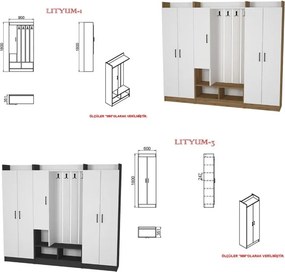 Stewehome Ντουλάπα και παπουτσοθήκη (Λευκό) 210x180x180 cm
