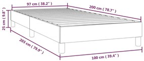 Πλαίσιο Κρεβατιού Κρεμ 100x200 εκ. Υφασμάτινο - Κρεμ