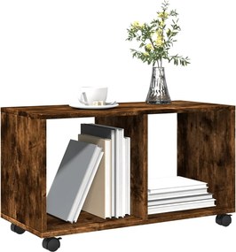 vidaXL Ντουλάπι Με Ροδάκια Καπνιστή Δρυς 72x33x42,5 εκ. Επεξ. Ξύλο