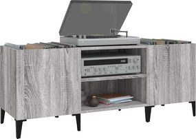 vidaXL Δισκοθήκη Γκρι Sonoma 121 x 38 x 48 εκ. από Επεξεργασμένο Ξύλο