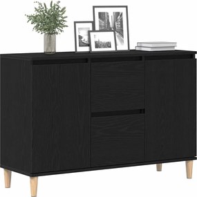 vidaXL Πλαϊνό γραφείο Μαύρο 102 x 35 x 60 εκ Επεξεργασμένο ξύλο