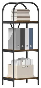 vidaXL Ράφι Βιβλίων Καπνιστή δρυς 40 x 30 x 109 εκ Επεξεργασμένο ξύλο