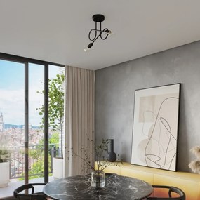 Φωτιστικό οροφής LOOP 2 μαύρο ατσάλι/2xmax 15W LED