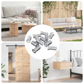 vidaXL Βίδα 10909 pcs Ασημί M6 x 12 mm Σίδερο