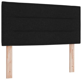 vidaXL Κρεβάτι με Στρώμα  Μαύρο 90x200 εκ Φωσφάτ